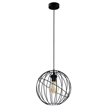 Druciana lampa wisząca Orbita 1626 TK Lighting kula metalowa czarna