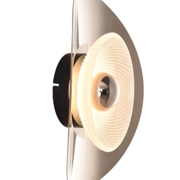 Szklany kinkiet naścienny Diop MB2293-1M-3BGT LED 8W 3000K złoty