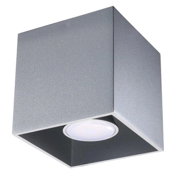 Downlight LAMPA sufitowa SL.0024 metalowa OPRAWA kostka cube szara