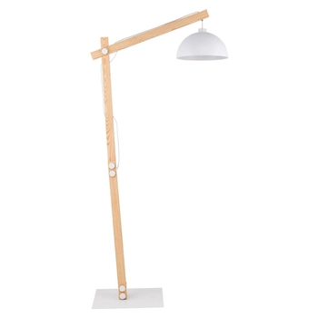 Drewniana lampa podłogowa skandynawska Oslo 5592 TK Lighting biała
