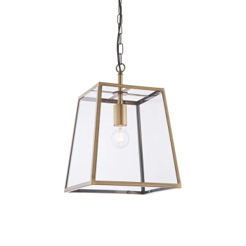 Łańcuchowa lampa wisząca Hurst 95835 szklana mosiądz przezroczysty