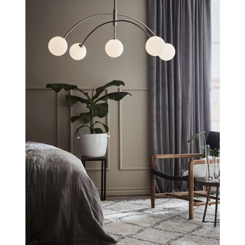 LAMPA wisząca HEAVEN 107559 Markslojd metalowa OPRAWA szklane kule balls zwis stal biały