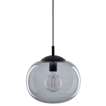 Wisząca lampa szklana kula VIBE 4837 do sypialni czarny grafit