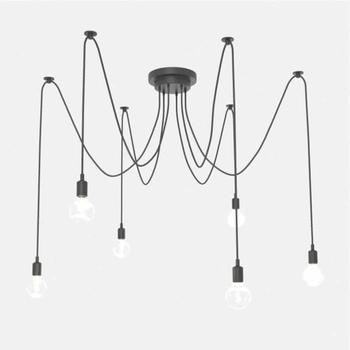 Minimalistyczna lampa wisząca Spider ABR-SPIDER-6XE27 Abruzzo czarna