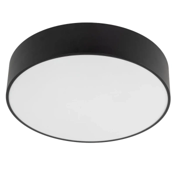 Sufitowy plafon do salonu Livo 10988 okrągła tuba biały czarny