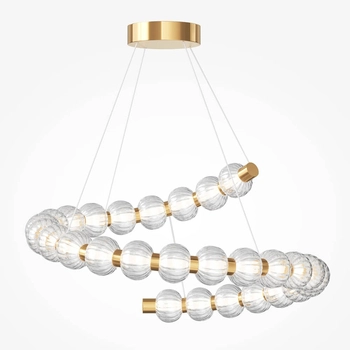 Nowoczesna lampa Amulet MOD555PL-L35G3K LED 40W 3000K przezroczysty złoty