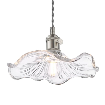 Szklana lampa wisząca Hadano HAD0161-12 do salonu chrom przezroczysty
