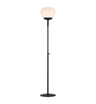 Nowoczesna lampa podłogowa Rise do sypialni czarna biała