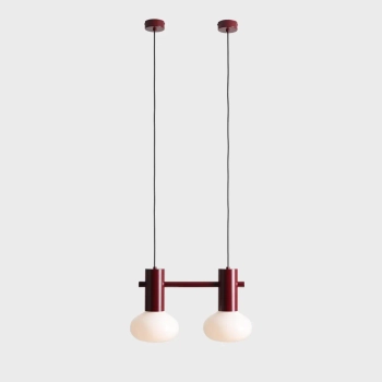 Wisząca lampa nad stół Flo 2 Ruby 7000H27_S czerwona
