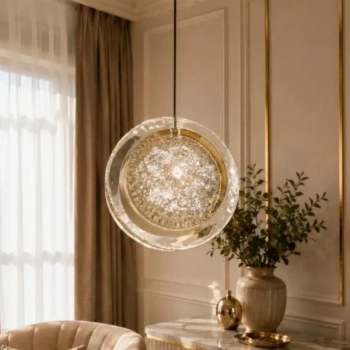Zwis EUFORIA złoty AZ6735 1xLED 6W 3000K glamour designerski nad stół