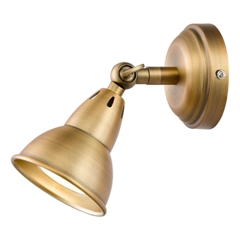 Regulowana lampa ścienna Nathaniel NAT0742 metalowa mosiądz