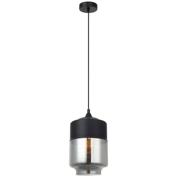 LAMPA wisząca MOLINA MDM-2377/1 BK+SG Italux szklana OPRAWA skandynawski ZWIS czarny przydymiony