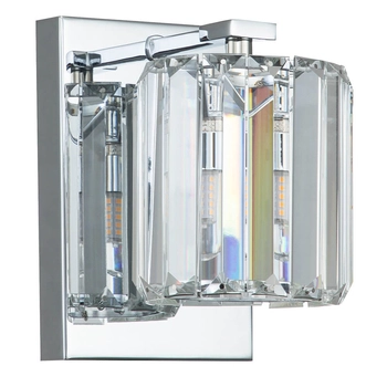 Kryształowa lampa ścienna Divine QZ-DIVINE1-PC-BATH glamour IP44 chrom