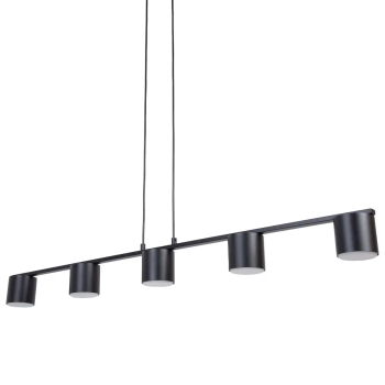 Żyrandol metalowy Mila 5 41345 do salonu tubki czarne