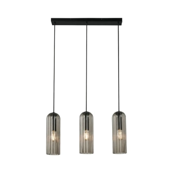 Wisząca lampa jadalniana szklana Miella 2412533047 przydymiony