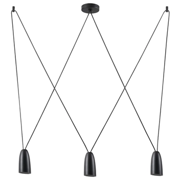 Minimalistyczna lampa wisząca SISTEMA P0399 Maxlight metalowa czarna