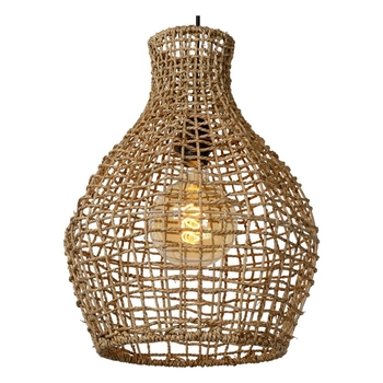 Pleciona lampa wisząca ALBAN 03438/35/72 Lucide boho ratan beżowy