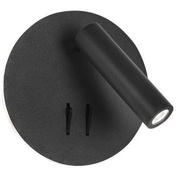 Regulowana lampa ścienna Armilla reflektorek LED 9W czarny