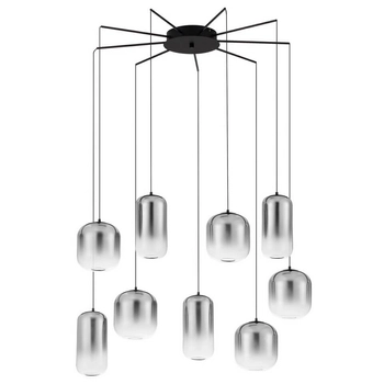 Wisząca lampa ANUCO LE44615 LED 36W 3000K pająk szklana szara