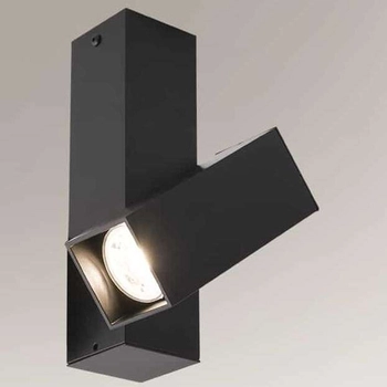Industrialna LAMPA sufitowa MITSUMA 8000 Shilo prostokątna OPRAWA metalowy spot regulowany czarny
