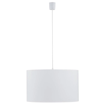 Wisząca lampa do salonu Rondo 3460 TK Lighting okrągła z tkaniny biała