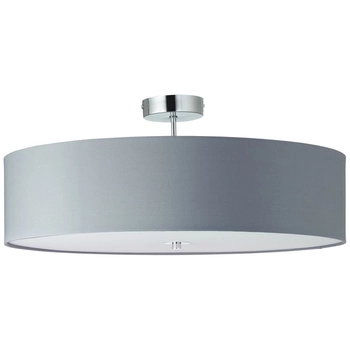 Abażurowa lampa sufitowa Andria 93522/22 okrągła szara chrom OUTLET