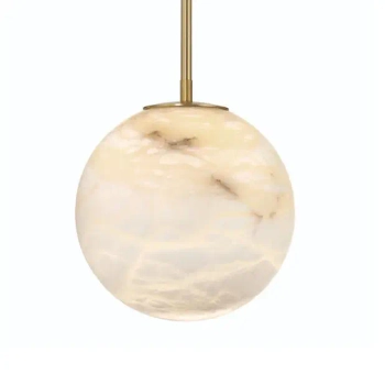 Kulista lampa wisząca Kepler QN-KEPLER-1P-M-BG LED 15W 3000K złoty biały