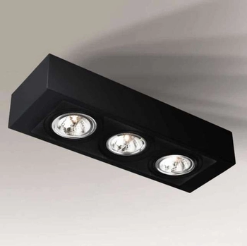 LAMPA sufitowa UTO 1145 Shilo natynkowa OPRAWA prostokątna czarna