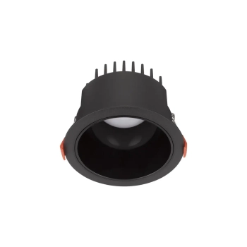 Okrągła lampa sufitowa wpustowa ARAMIEL LE65120 20W 3000K czarna