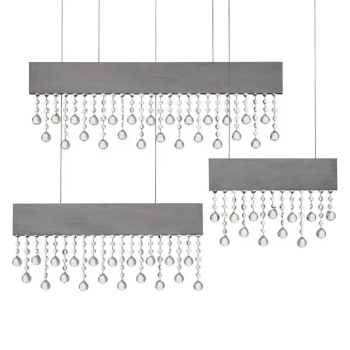 Potrójna lampa wisząca OLEVIRA LE45149 LED 84W 3500K ściemnialna szara
