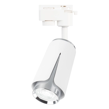 Lampa sufitowa tuba Flower ML0271 do szyny jednofazowej biały chrom
