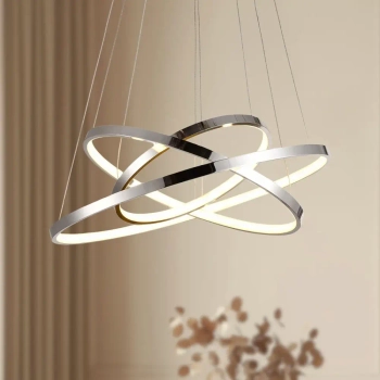 Pierścieniowa wisząca lampa LUNE chrom 33-64738 3xLED 60W 4000K ściemnialna ring