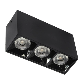 Prostokątna lampa sufitowa 1058 Domeno LED 9W 4000K spot metalowa czarna