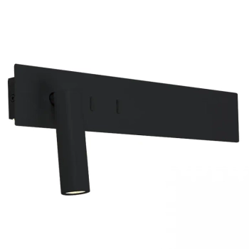 Komercyjna ścienna lampa H54 LED 3W+10W 3000K do czytania czarny