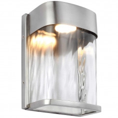 Elewacyjna LAMPA zewnętrzna Bennie FE-BENNIE-S-PBS Elstead FEISS szklana OPRAWA ogrodowa LED 14W 3000K outdoor IP44 stal przezroczysta