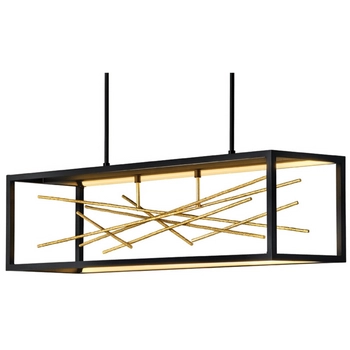 Lampa wisząca podłużna QN-STYX-LED-ISLE-BG LED 55W czarna