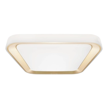 Nowoczesny plafon jadalniany Quadro LED 66W biały złoty
