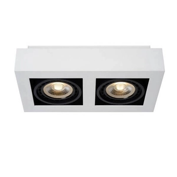 Lampa nasufitowa Zefix 09120/24/31 Lucide punktowa podwójna biała czarna