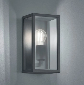 Antracytowa klatka ścienna KORIEL DL142201860 zewnętrzna lampa loft