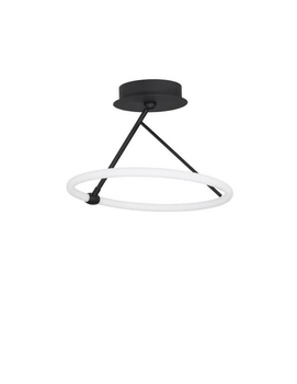 Pokojowa lampa sufitowa Cinco pierścień LED 21W czarny biały