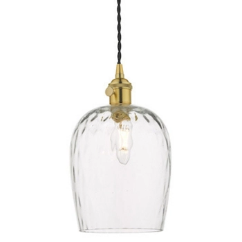 Szklana lampa wisząca vintage mosiądz Hadano OUTLET