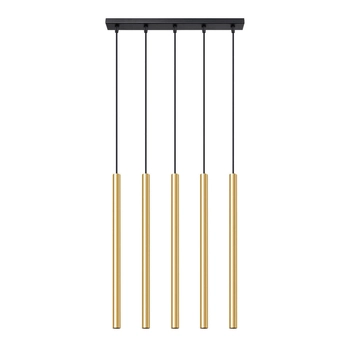 Wisząca lampa na belce Pastelo SL.1198 sople czarna złota