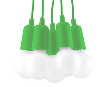 LAMPA wisząca SL.0583 pająk OPRAWKA zwis industrialny przewody kable zielony
