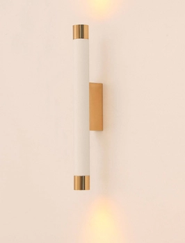 LAMPA ścienna Q Parette Bianco / Gold Orlicki Design metalowa OPRAWA kinkiet tuba biała złota