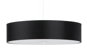 Wisząca LAMPA materiałowa SL.0758 okrągła OPRAWA zwis abażurowy czarny