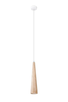 Skandynawska lampa wisząca Sula SL.1100 Sollux stożek drewniany