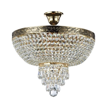 Pałacowa LAMPA plafon PALACE DIA890-CL-05-G Maytoni sufitowa OPRAWA kryształowa plafoniera ampla glamour mosiądz