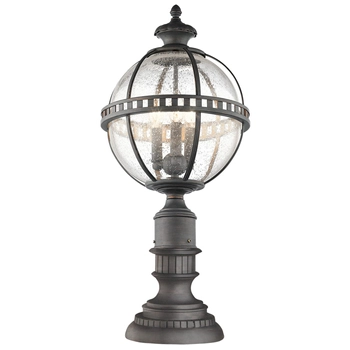 Lampa zewnętrzna stojąca KL-HALLERON-3M Kichler znicz kula ball brązowa