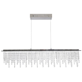 Glamour LAMPA wisząca DIAMONDS 6093242 Nave metalowa OPRAWA zwis LED 36W 3000K - 6000K z kryształkami chrom