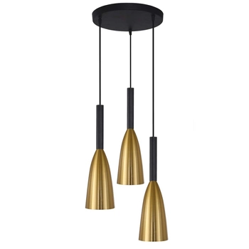 LAMPA wisząca SOLIN LP-181/3P GD Light Prestige metalowa OPRAWA zwis hygge kaskada złota czarna